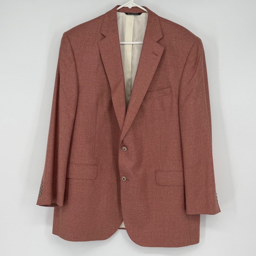 Jack‎ Victor Luxor Blazer 43R Rust Silk Wool Sport Coat Luxury